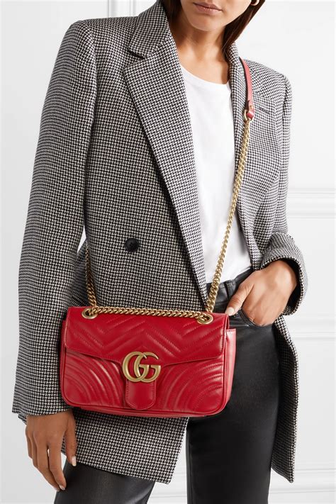 gucci quilted bag red|gucci gg marmont shoulder bag.